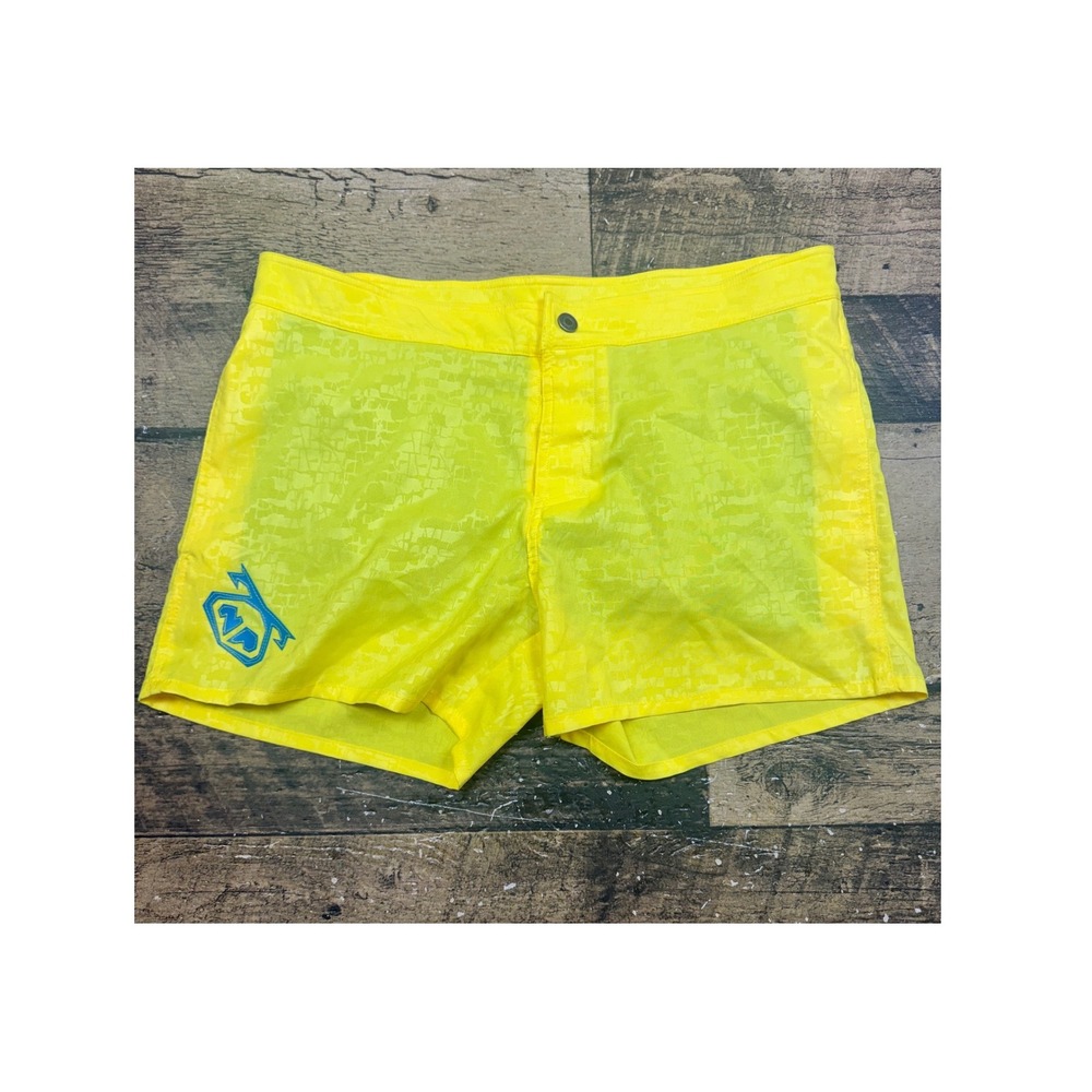 Nasty Pig Mens Yellow Geometric Print Swim Trunks Board Shorts Size 34